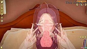 cute girl in hentai cartoon gets played with by pervert