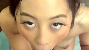 Asian teen alexia shows off her big natural boobs in pov.