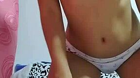 Petite teen lady shows off her sexy ass and natural tits