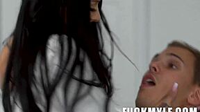 Entertaining house guest Payton Preslee with Tony Sting in hardcore POV action