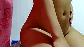 Petite teen lady shows off her sexy ass and natural tits