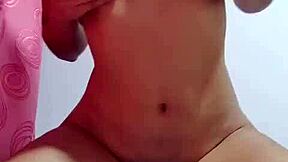 Petite teen lady shows off her sexy ass and natural tits