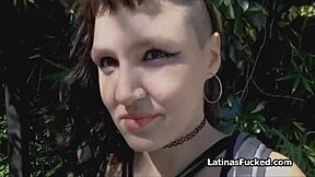 shy latina teen sucks for money 😏