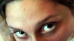 Sadira, the hotwife, gives a blowjob that makes her gag on the big cock