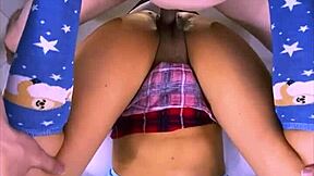 Art student cheats with model