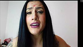 Giantess devours and destroys tiny teen on vacation