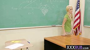 Two blonde teen 18+ lesbians, charlotte stokely and lola hunter, enjoy licking and massaging each other