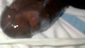 Wow, ebony handjob turns into sensual doggystyle!