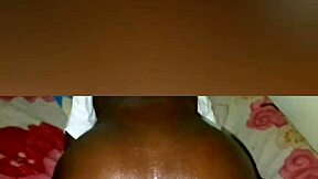 Wow, ebony handjob turns into sensual doggystyle!