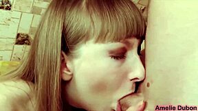 Feeling Ecstatic As Babe Sucks Deep And Gets Doggystyle Creampie After College