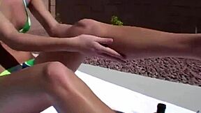 Sexy Haley Puts Lotion on Her Body in Photoshoot Teasing Small 18+ Tits