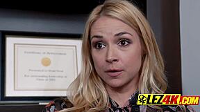 Sweet blonde babe has naughty fun with her lesbian psychiatrist