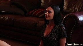 teen gets creamed after cocksucking stepbro.