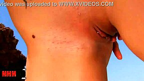 Why Does This Brunette Strip Bikini at Beach Today?