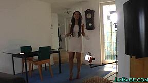 Stockinged teen slut expertly sucks big cock in POV with heels on. Her amateur skills shine in steamy old and young encounter.