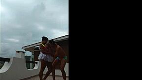 Fuck During Carnival Party! Lucao Bends Over Lunna Vaz With Monster Cock!