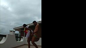 Fuck During Carnival Party! Lucao Bends Over Lunna Vaz With Monster Cock!