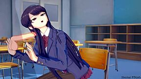 komi has sex in college classroom with blowjob and creampie 😏