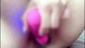 Amateur Japanese girl masturbates with big tits and ass on display.