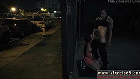 in this extreme gangbang, guys target the girl with glasses for double penetration