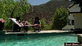 Beautiful stepdaughter rides hard cock with pure joy