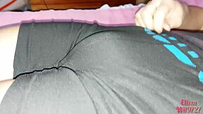 my stepniece in lycra shows me her wet pussy