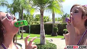 On Independence Day, I joined a teen group sex with big cocks everywhere!