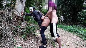 Chapeuzinha Preta Explores Anal Trail Bareback in Forest Adventure