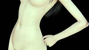 Sakura Gokuraku Jodo: Japanese Girl's Naked Dance Turns Wet and Teasing