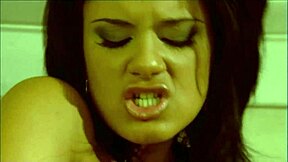 Young slut, finger yourself in the bathroom for solitary pleasure! She moans.