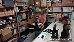 hot police girl in uniform caught red handed by store associate