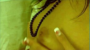 Young slut, finger yourself in the bathroom for solitary pleasure! She moans.