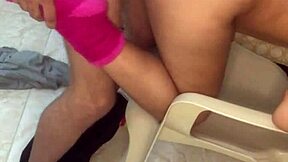 Latina teen 18+ fucks while watching porn