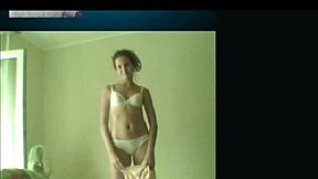 russian teen strips on skype showing off small tits