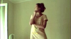 russian teen strips on skype showing off small tits