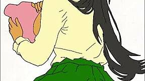 ebony student receives hot black dick in school uniform hentai