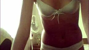 russian teen strips on skype showing off small tits