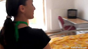 busty young birgit takes that cock, oops i meant it!