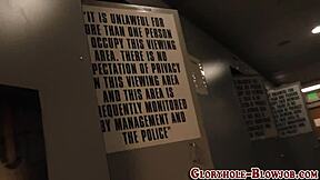 teen takes on a massive black anaconda at the gloryhole. intense interracial pounding leaves her dripping!