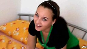 busty young birgit takes that cock, oops i meant it!
