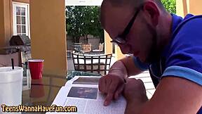 Amateur teen in POV party setting