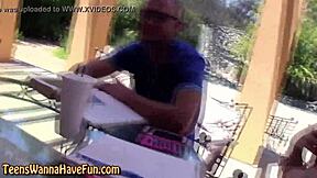 Amateur teen in POV party setting