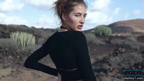 skinny russian milf taya vais strips outdoors! 🔥