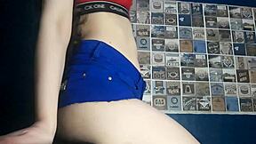 this teen gets fucked doggystyle and facialized