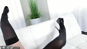 Joseline Kelly gags on cock in messy throated session