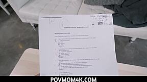 busty brunette stepmom, wanna suck your stepson dry?