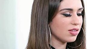 Joseline Kelly gags on cock in messy throated session