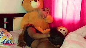 rough teen gagging on deepthroat in homemade action