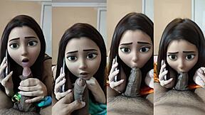 Imagine your step sister-in-law sucking your cock while on the phone with her husband, cheating anal.