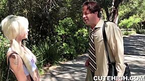 Skinny Elsa Dream Sucks Big Cock Then Gets Fucked Hardcore